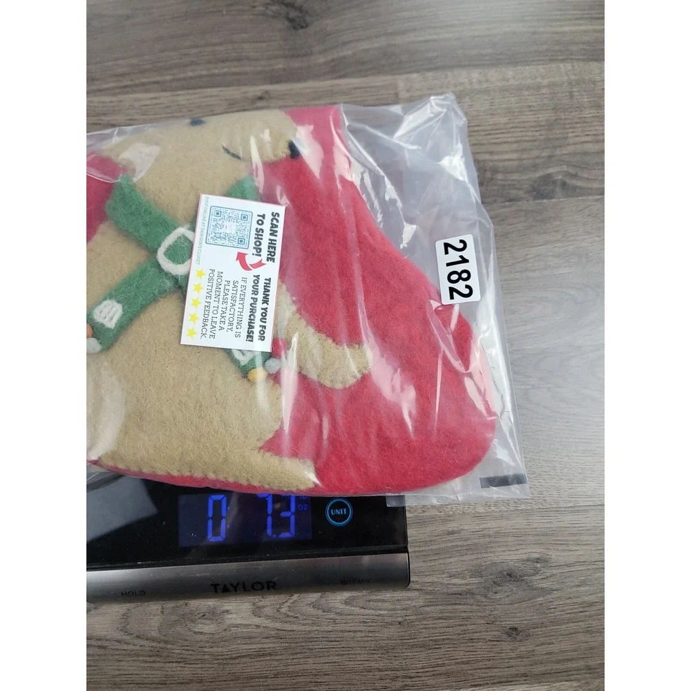 West Elm Felted Wool Christmas Stocking Puppy Dog Alex Pottery Barn Holiday NWT
